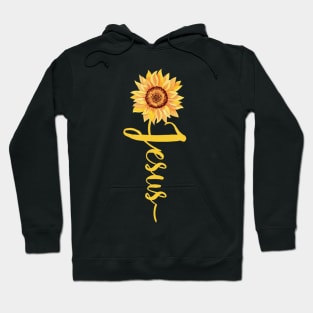 Jesus Sunflower Design Christian Gift Hoodie